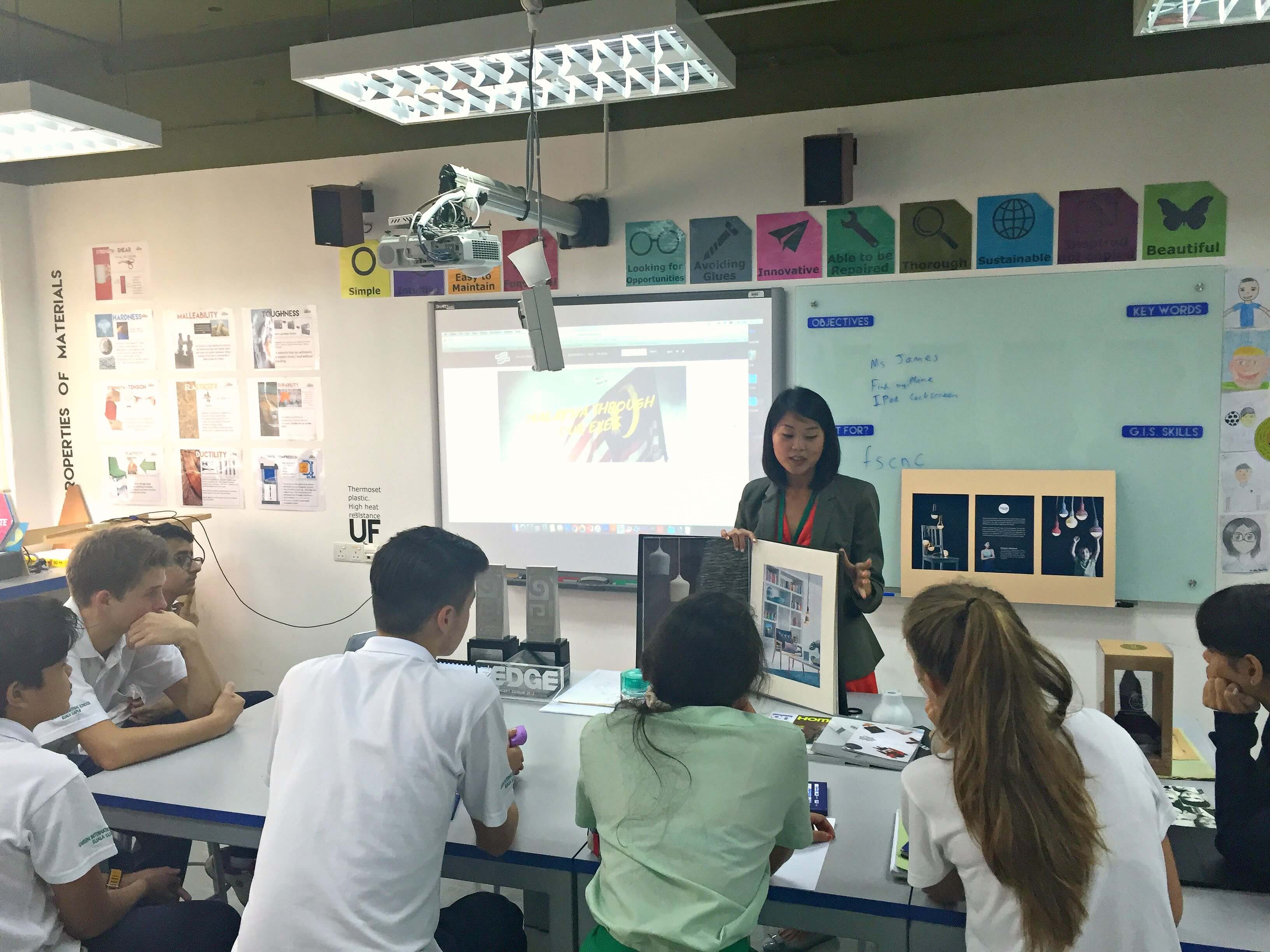 Stephanie sharing the client's brief with GIS Design _ Technology Year 12 students